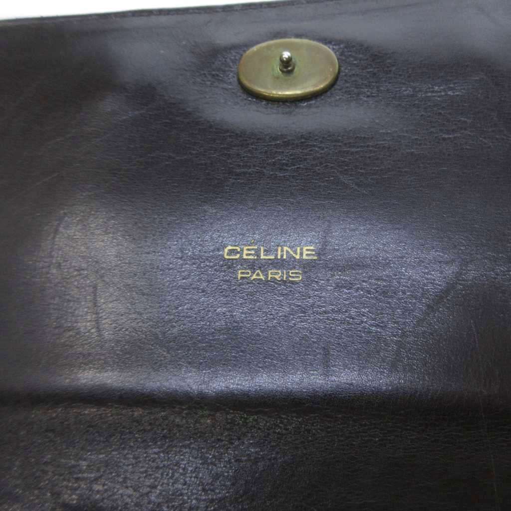 Celine Leather Shoulder Bag Carriage Brown — view 6