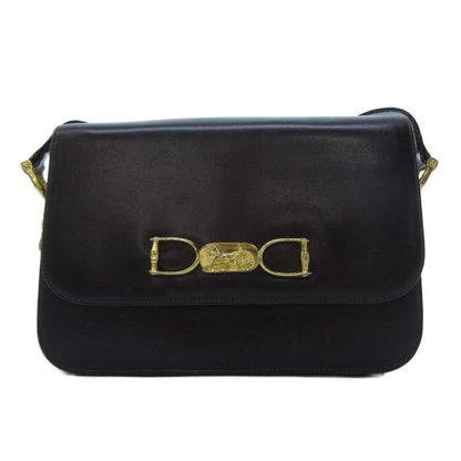 Celine Leather Shoulder Bag Carriage Brown