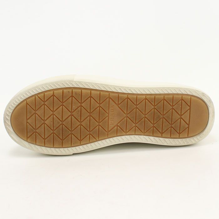 Prada Low Cut Triangle Logo Sneakers Cotton — view 3