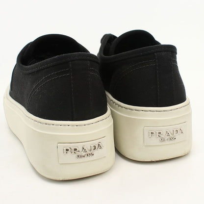 Prada Low Cut Triangle Logo Sneakers Cotton — view 4