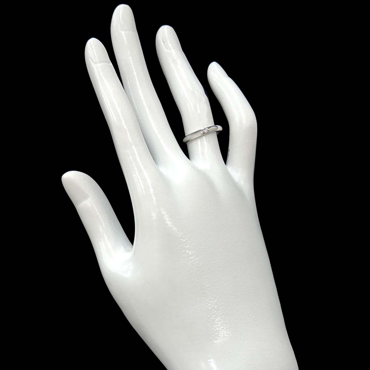 Tiffany & Co Stacking Band Ring Diamond Platinum — view 7