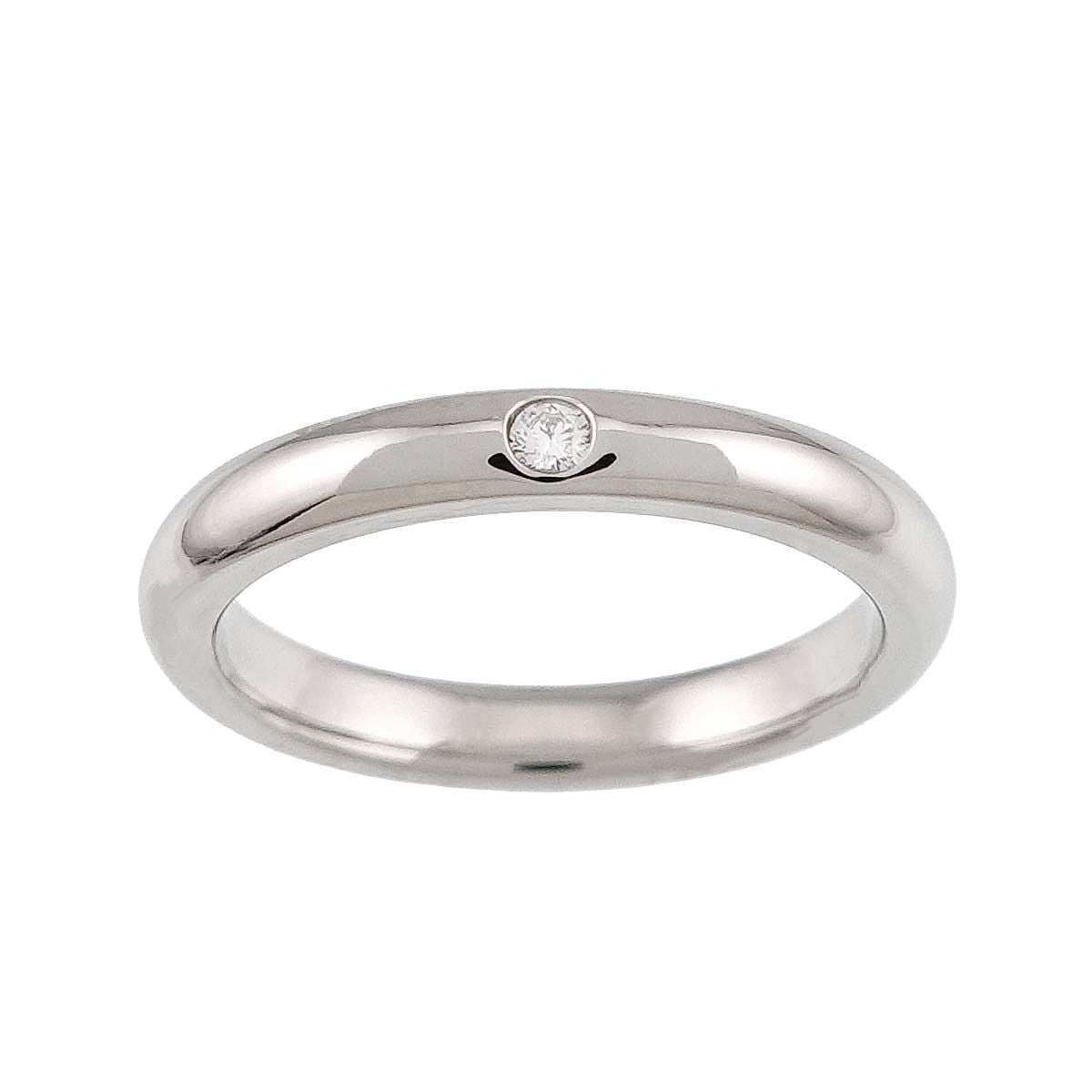 Tiffany & Co Stacking Band Ring Diamond Platinum — view 2