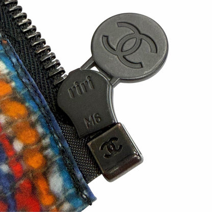 Chanel Cotton Coco Buttons Tweed Print Hooded Zip Up Rain Jacket Multicolor 36 — view 7