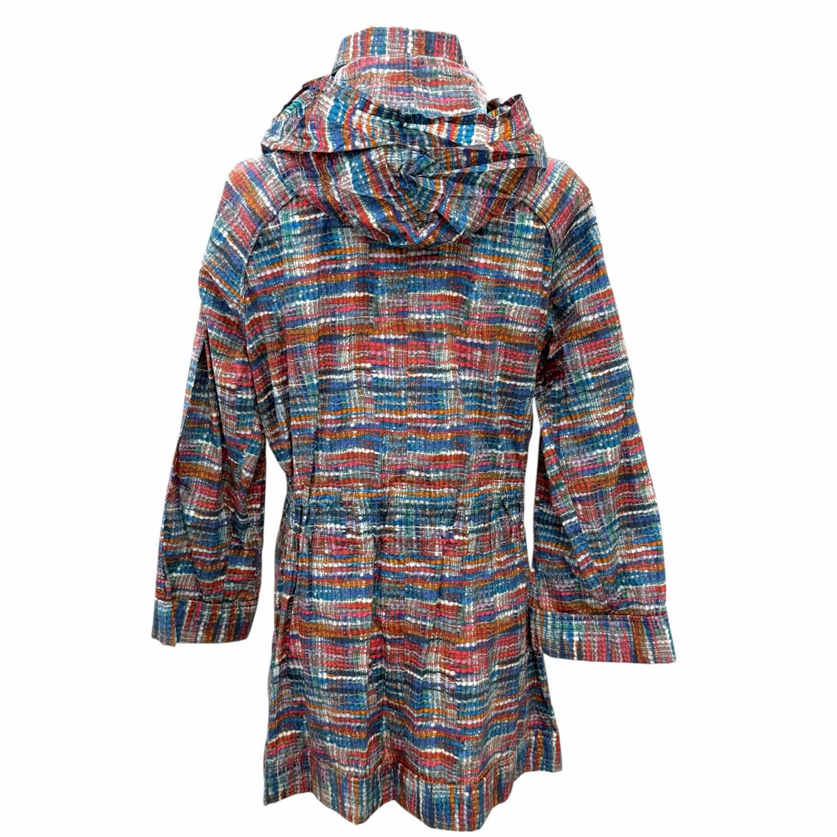 Chanel Cotton Coco Buttons Tweed Print Hooded Zip Up Rain Jacket Multicolor 36 — view 4