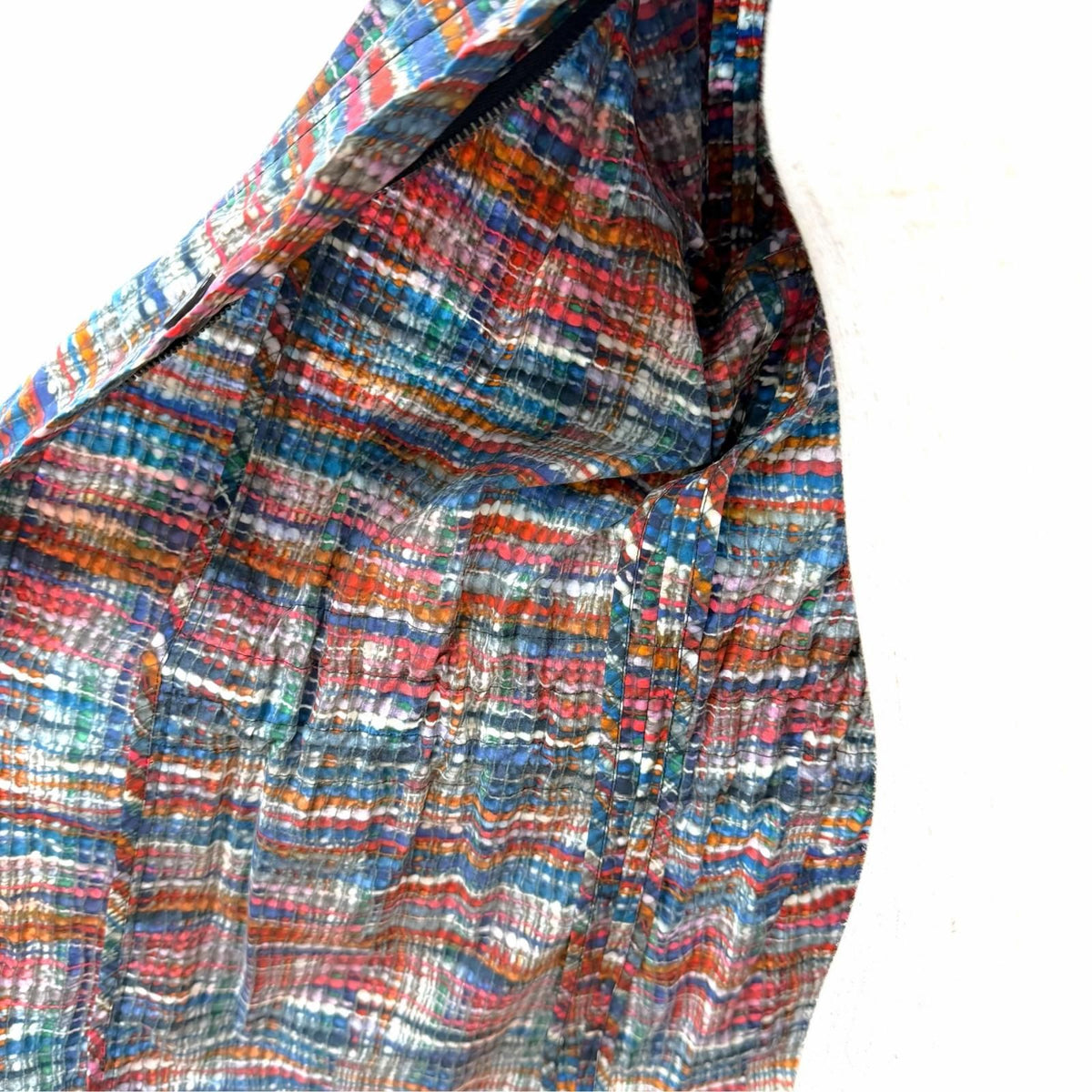 Chanel Cotton Coco Buttons Tweed Print Hooded Zip Up Rain Jacket Multicolor 36 — view 5