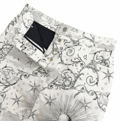 Hermes Astrology Remix Cotton 100% Logo Leather Patch Sellier Buttons Pencil — view 5