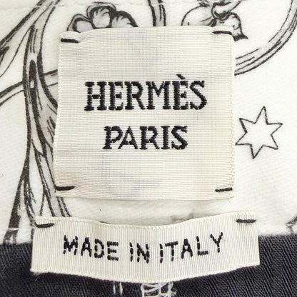 Hermes Astrology Remix Cotton 100% Logo Leather Patch Sellier Buttons Pencil — view 8
