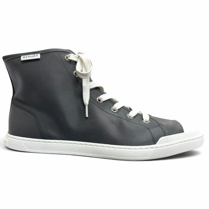 Hermes Express Lace-up High Top Sneakers Charcoal Gray — view 7