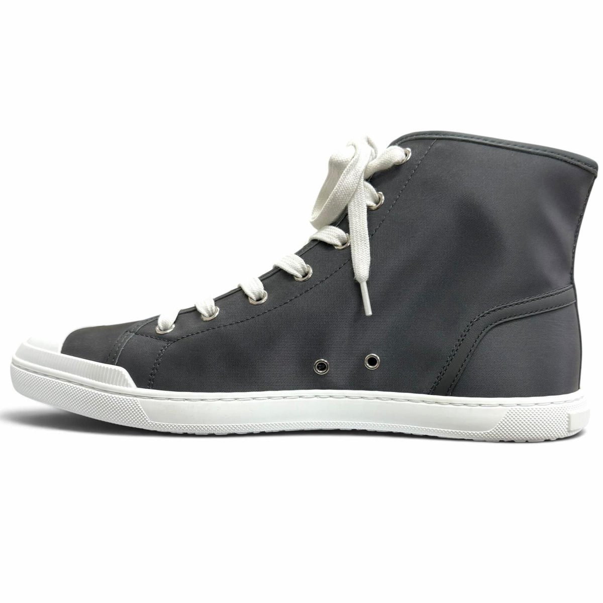 Hermes Express Lace-up High Top Sneakers Charcoal Gray — view 6
