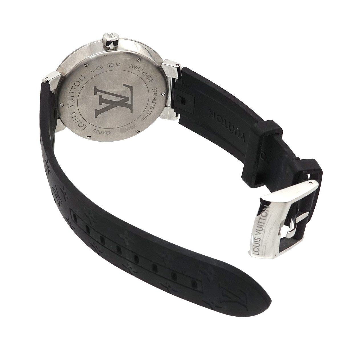 Louis Vuitton Tambour Slim Monogram Macassar GM Watch Date Quartz — view 4