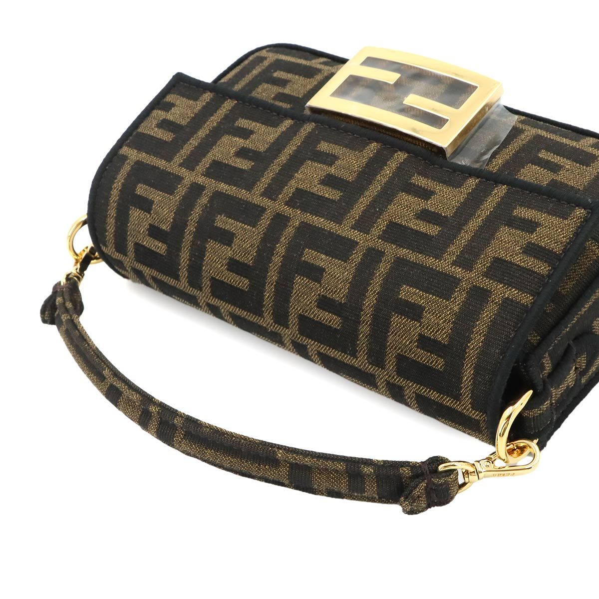 Fendi Zucca Mini Mamma Baguette 2-Way Canvas Leather Brown Shoulder Bag — view 6