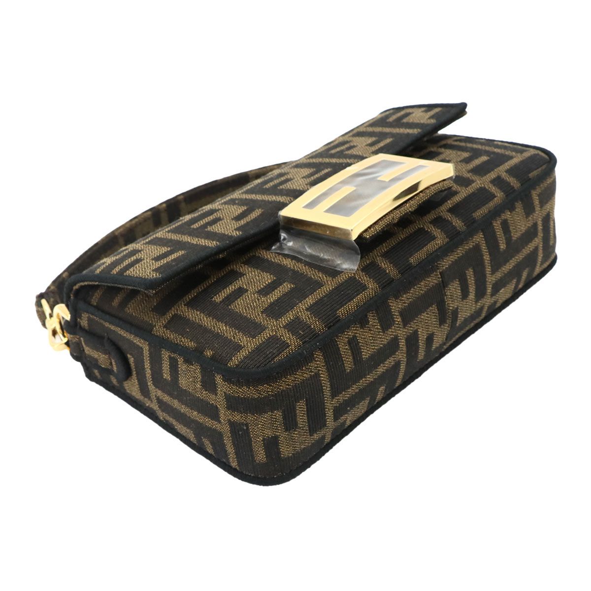 Fendi Zucca Mini Mamma Baguette 2-Way Canvas Leather Brown Shoulder Bag — view 5