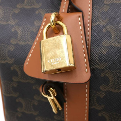 Celine Medium Boston Triomphe Canvas &calfskin — view 5