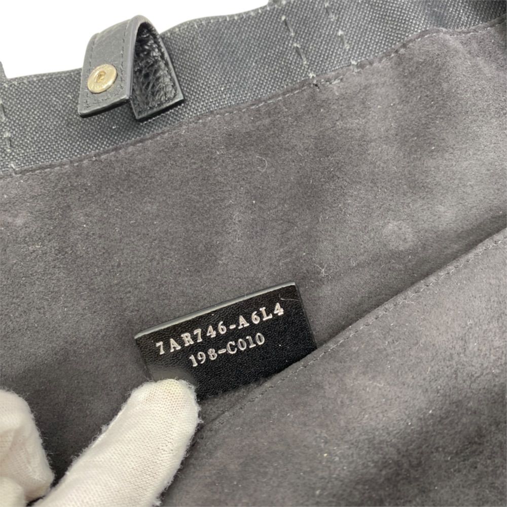 Fendi Game Tote Canvas Leather Black Lightweight Crossbody Shoulder Bag — view 5
