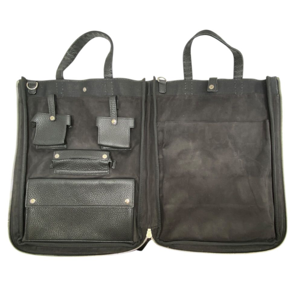 Fendi Game Tote Canvas Leather Black Lightweight Crossbody Shoulder Bag — view 6