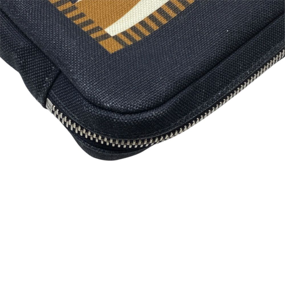 Fendi Game Tote Canvas Leather Black Lightweight Crossbody Shoulder Bag — view 3