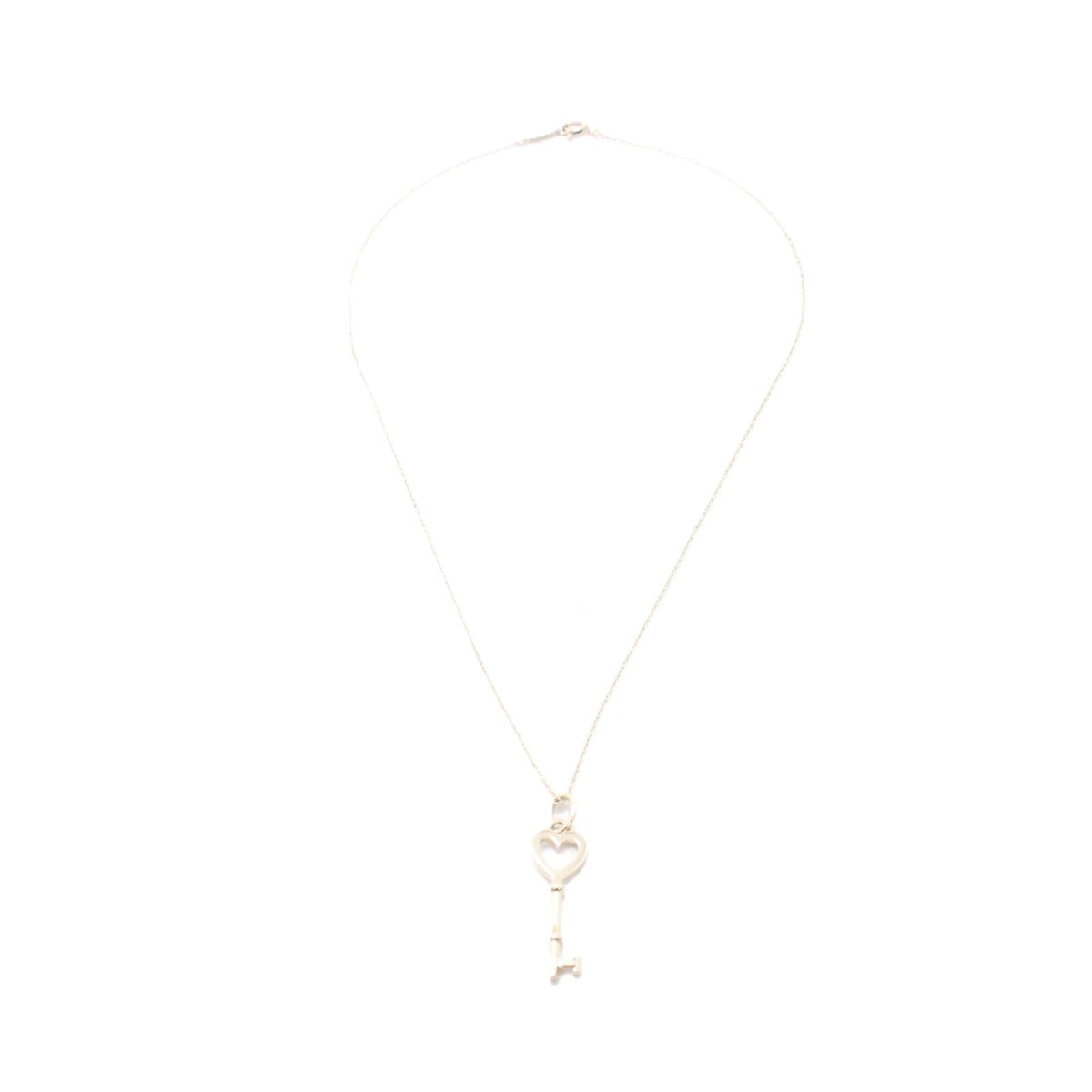 Tiffany & Co Heart Key Necklace Sterling Silver — view 2