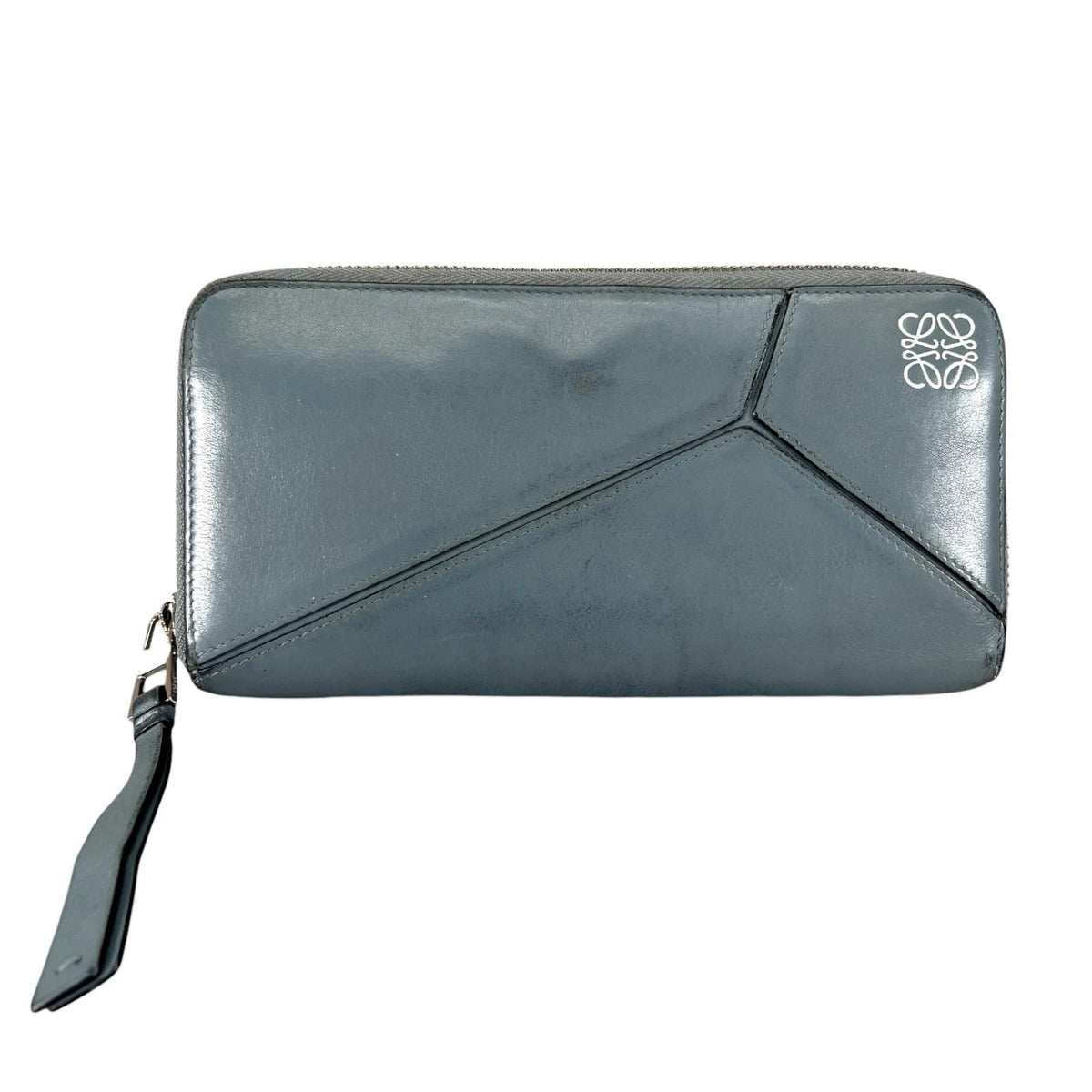 Loewe Puzzle Anagram Wallet Calfskin Blue