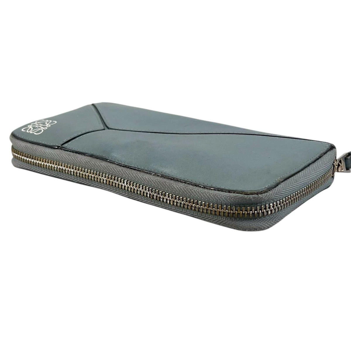 Loewe Puzzle Anagram Wallet Calfskin Blue — view 5