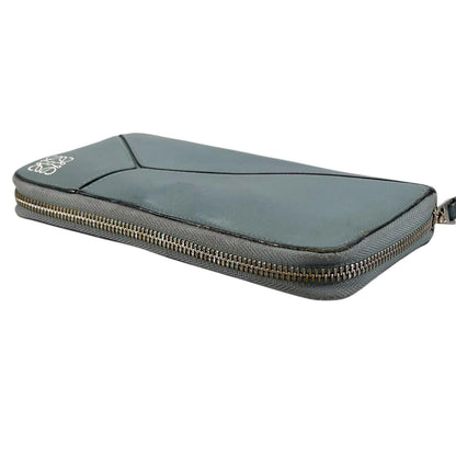Loewe Puzzle Anagram Wallet Calfskin Blue — view 5