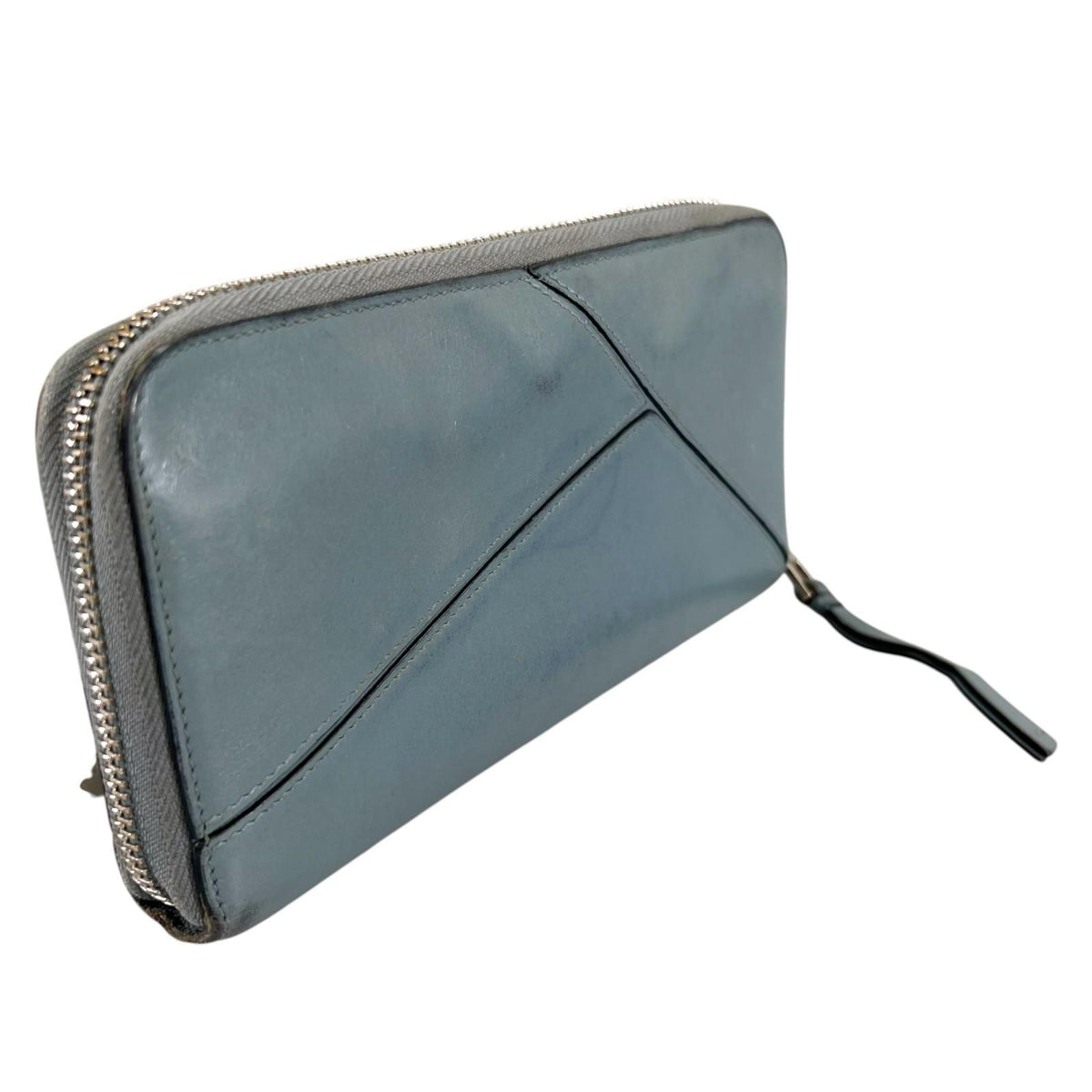 Loewe Puzzle Anagram Wallet Calfskin Blue — view 3