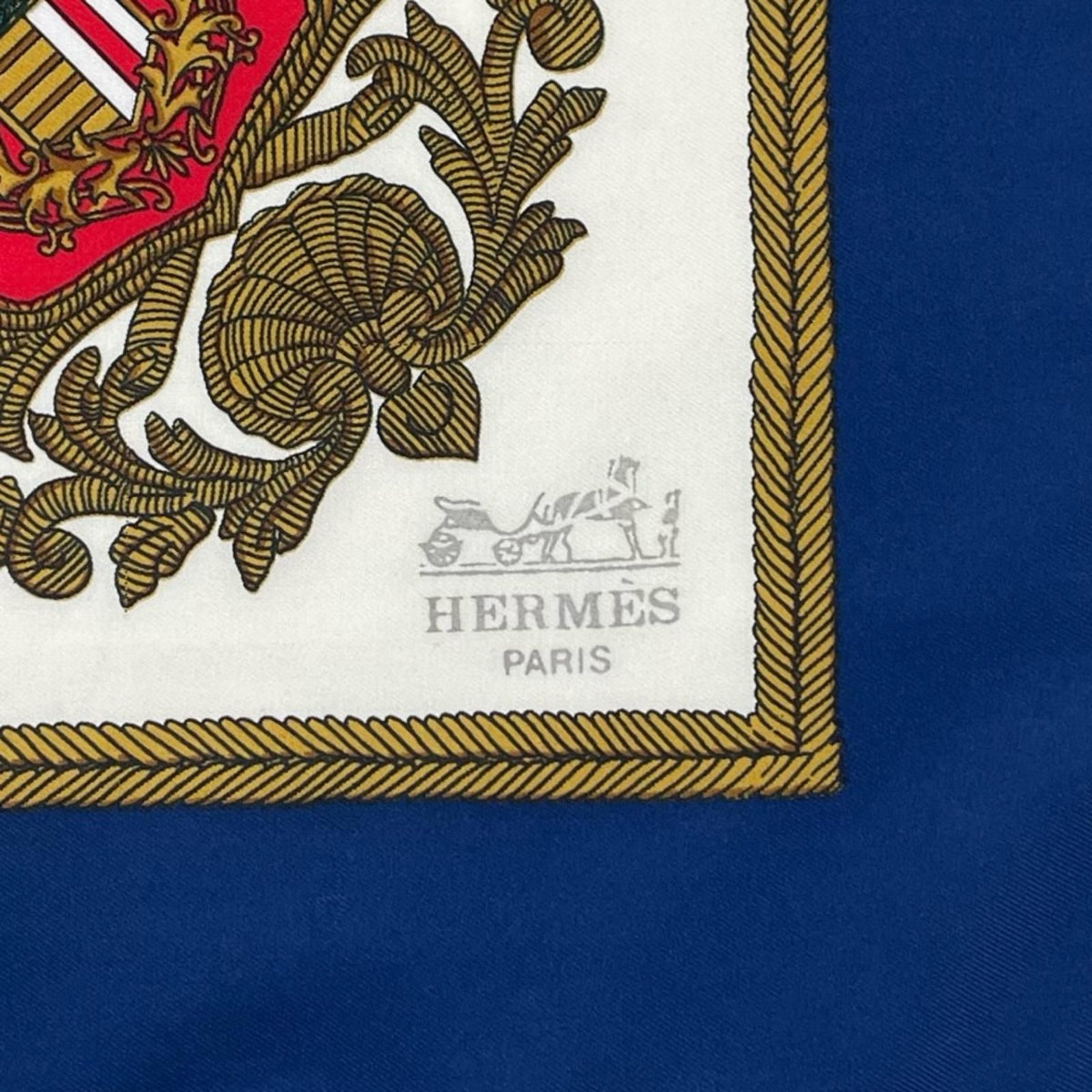 Hermes Carre 90 Scarf Silk Blue — view 7