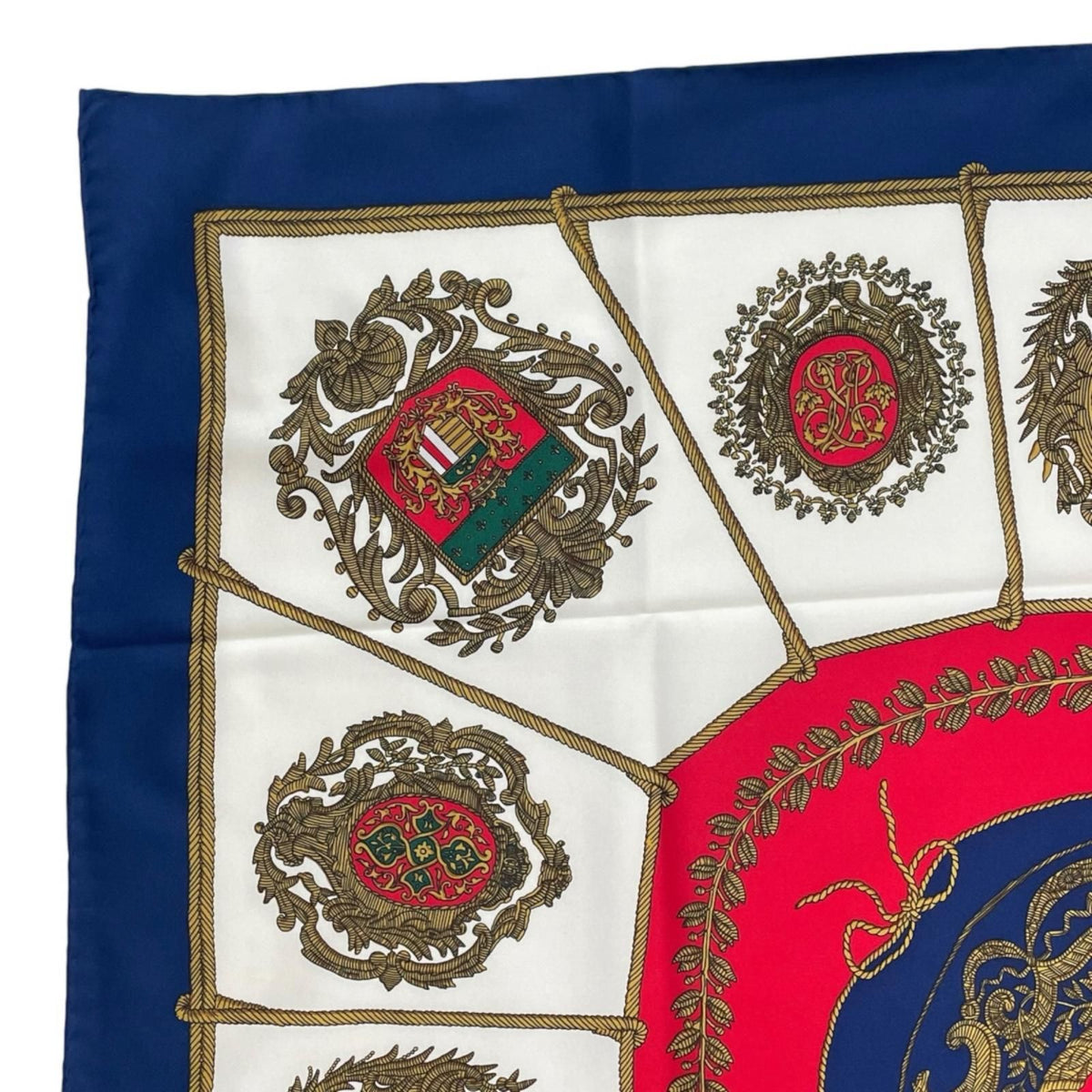 Hermes Carre 90 Scarf Silk Blue — view 3