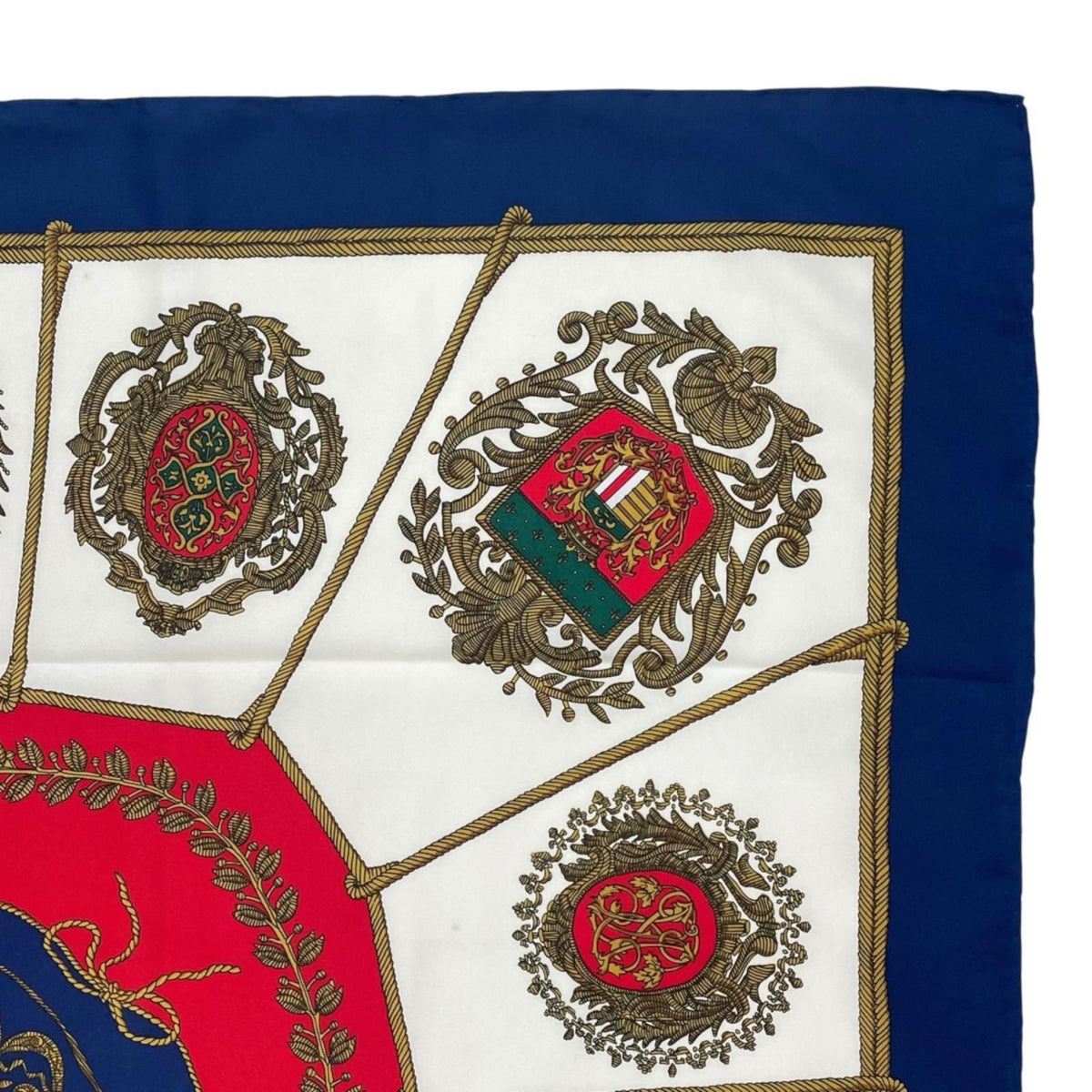 Hermes Carre 90 Scarf Silk Blue — view 4