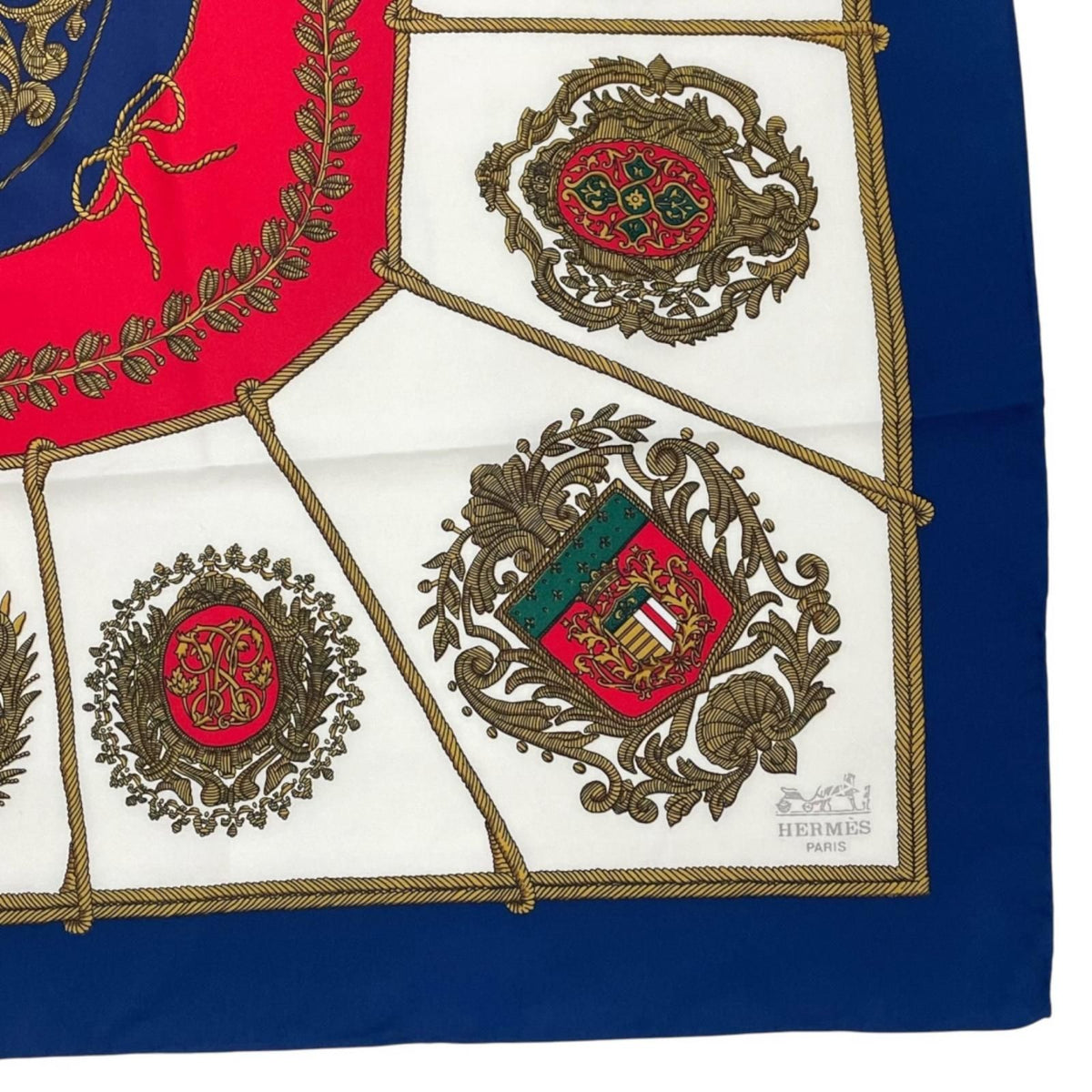 Hermes Carre 90 Scarf Silk Blue — view 5