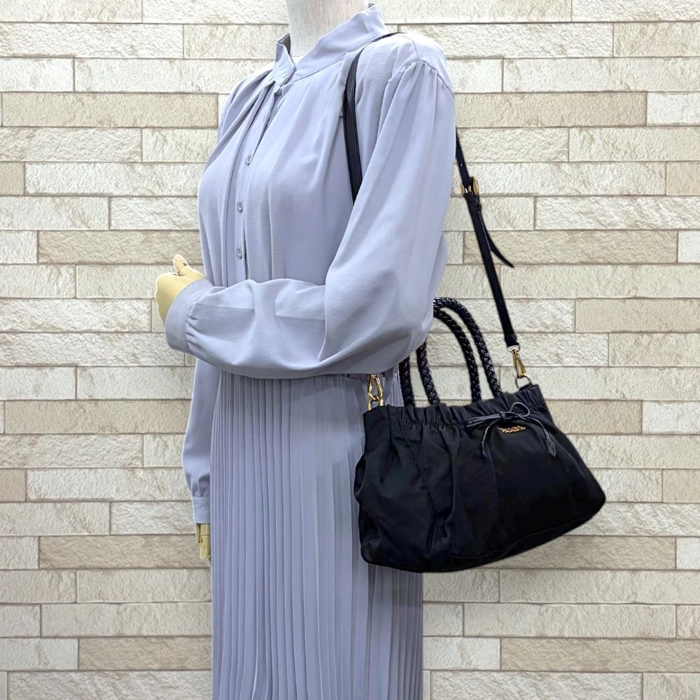 Prada Shoulder Bag Nylon Black — view 2