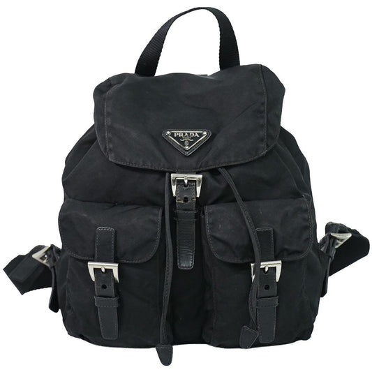Prada Vela Backpack Nylon Black