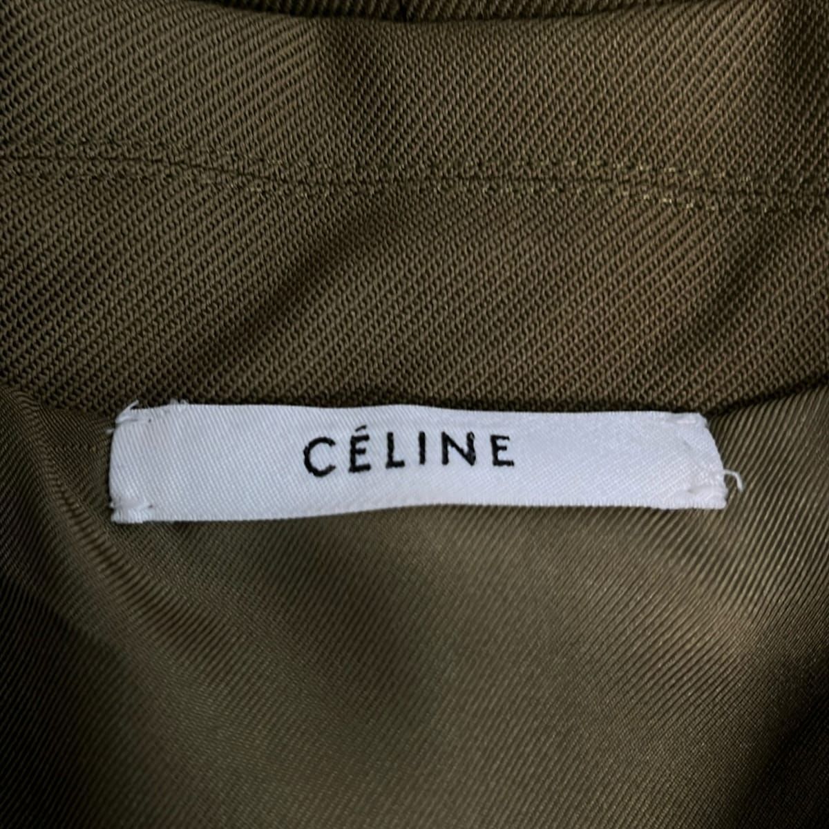 Celine Coat M Dark Green Spring Fall 38 — view 3