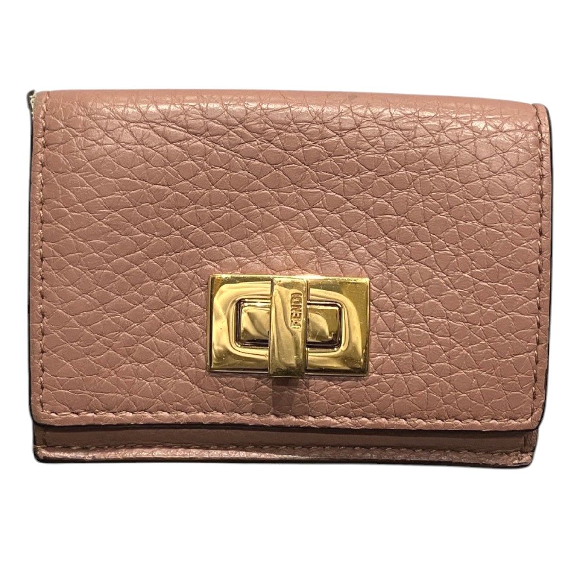 Fendi Peekaboo Micro Trifold Wallet Leather