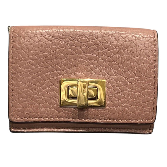 Fendi Peekaboo Micro Trifold Wallet Leather
