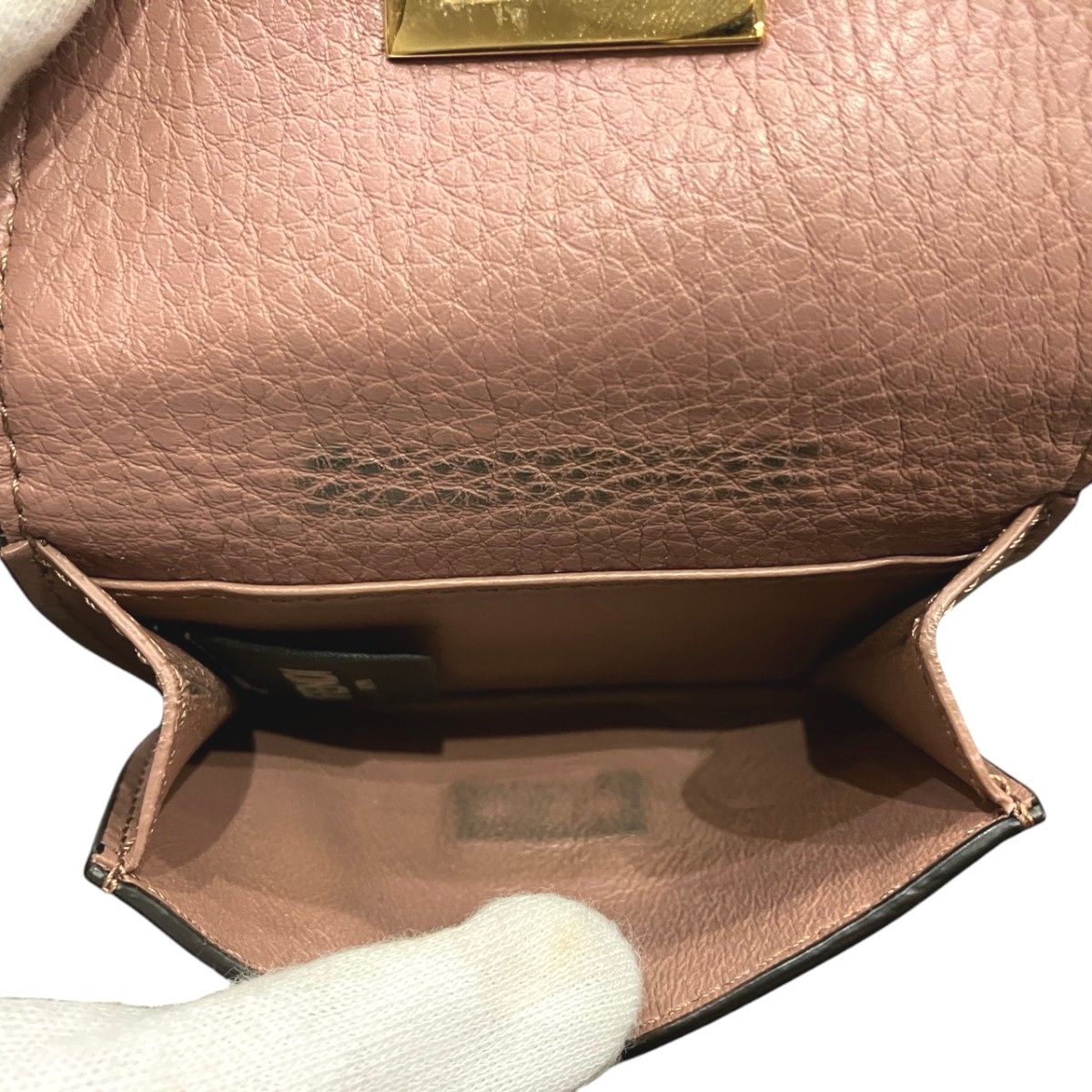 Fendi Peekaboo Micro Trifold Wallet Leather — view 7