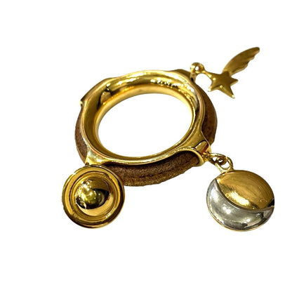 Hermes Scarf Ring Comet Leather — view 2