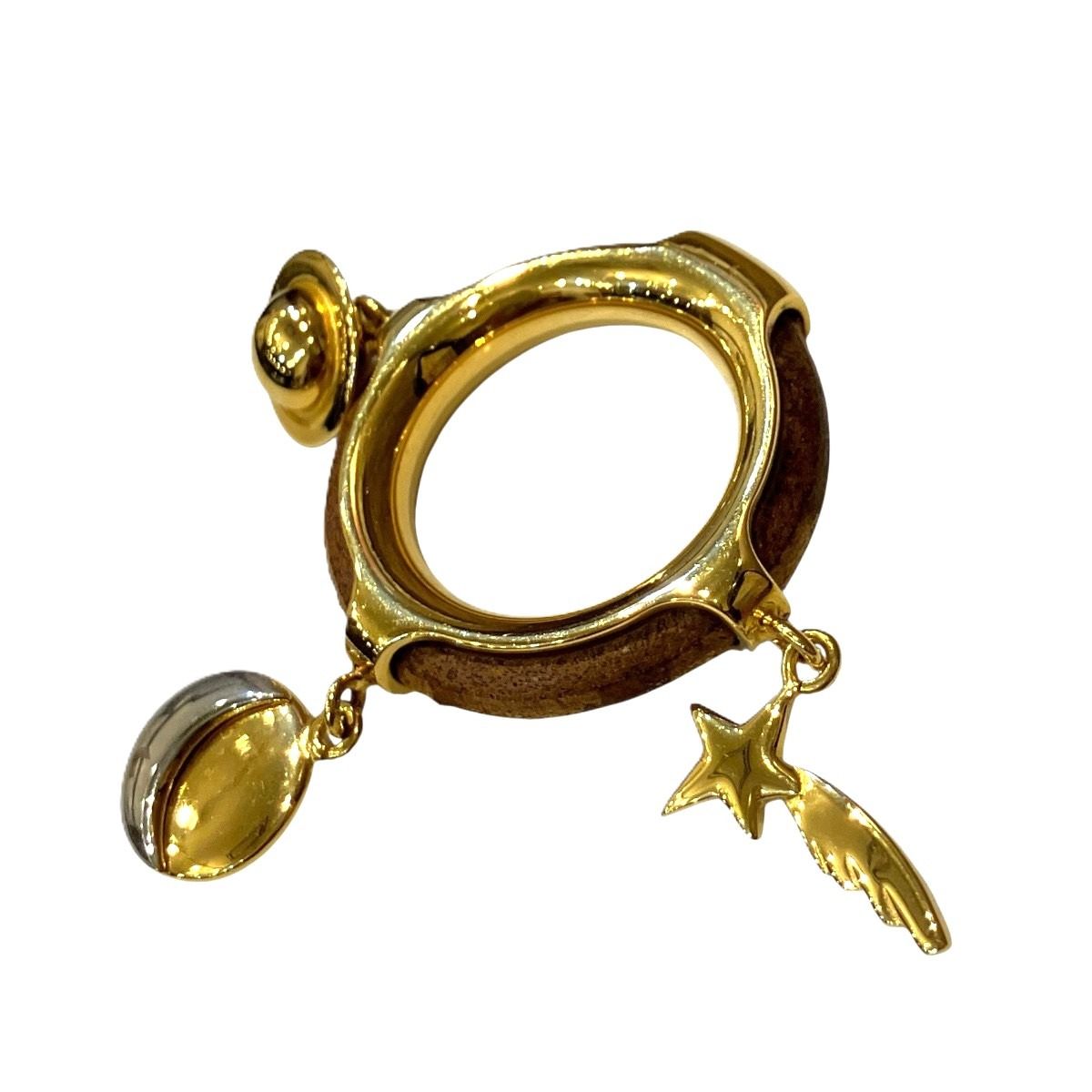 Hermes Scarf Ring Comet Leather — view 3