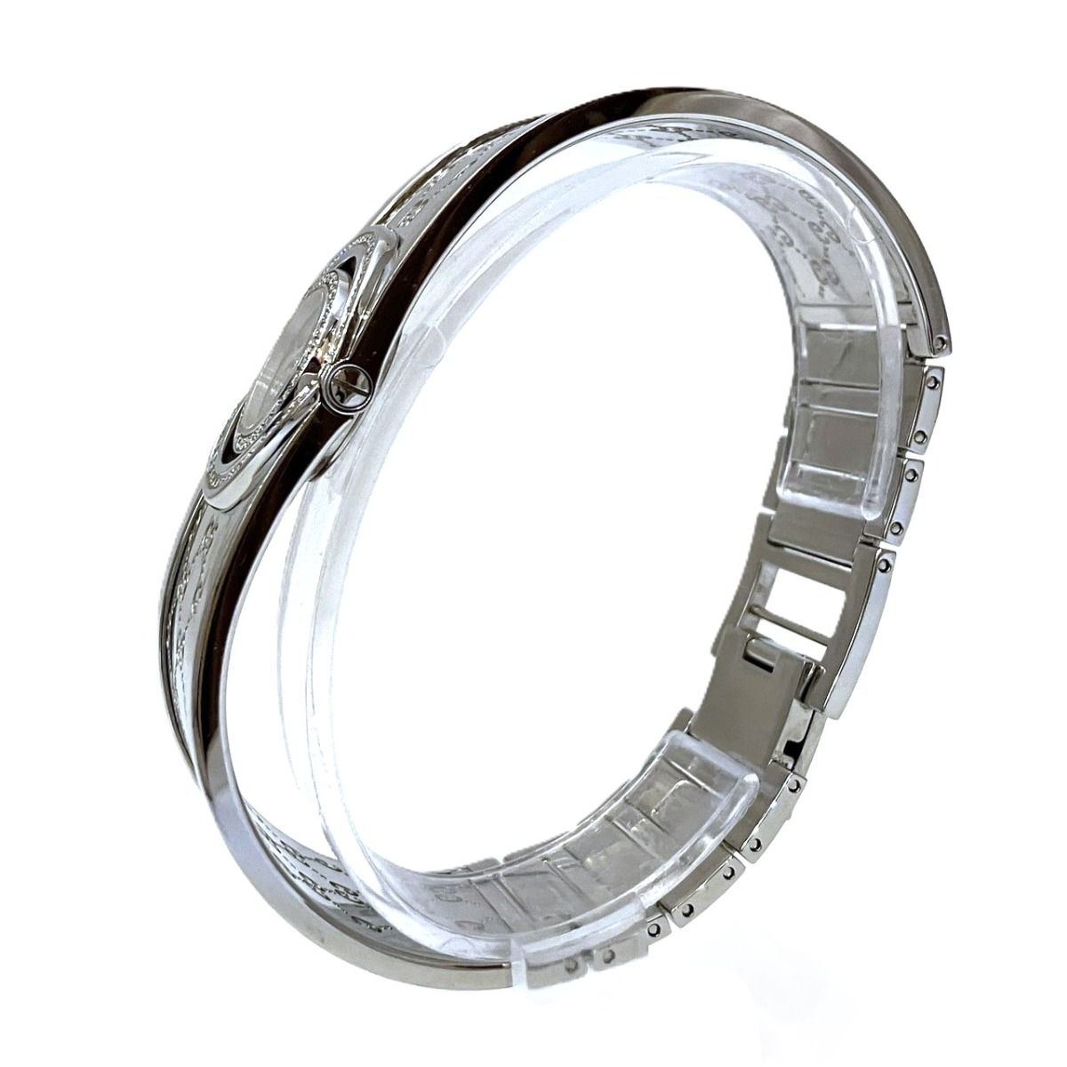 Gucci Toile GG Diamond Bezel Watch SS Quartz Brown Dial — view 2