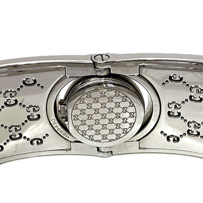 Gucci Toile GG Diamond Bezel Watch SS Quartz Brown Dial — view 5