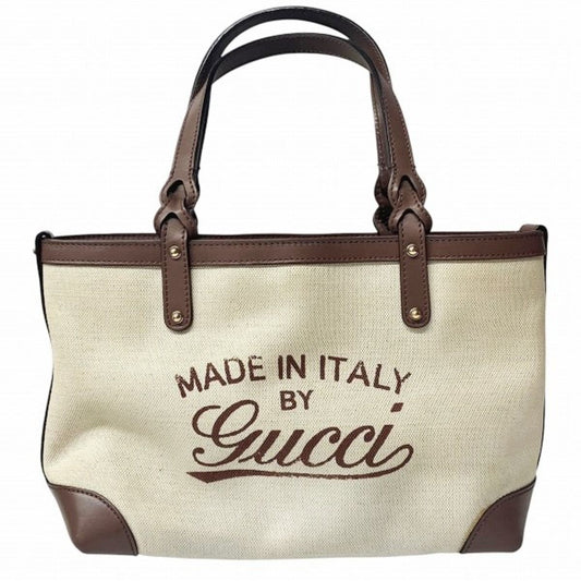 Gucci Craft Tote Bag Canvas Leather