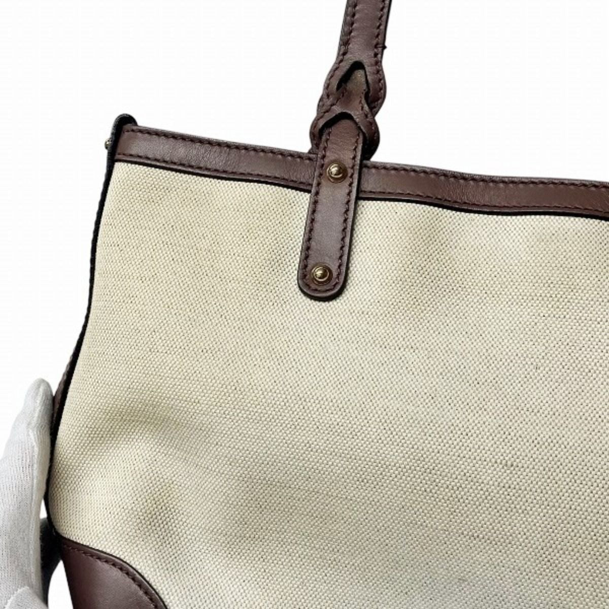 Gucci Craft Tote Bag Canvas Leather — view 6