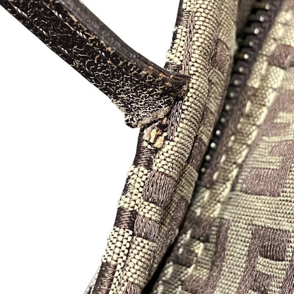 Fendi Zucchino Mini Tote Zucca Handbag Canvas Leather — view 6