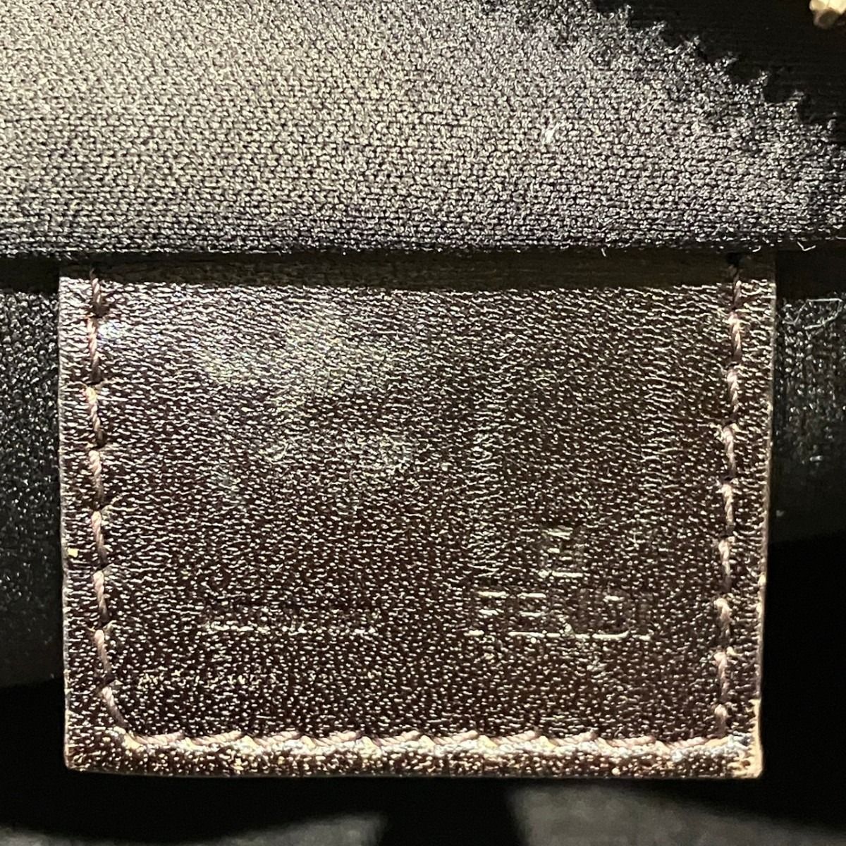 Fendi Zucchino Mini Tote Zucca Handbag Canvas Leather — view 4