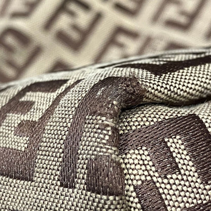 Fendi Zucchino Mini Tote Zucca Handbag Canvas Leather — view 8