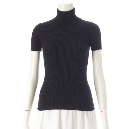 Chrome Hearts Cashmere Y NOT Cemetery Cross Leather Patch Turtleneck Short