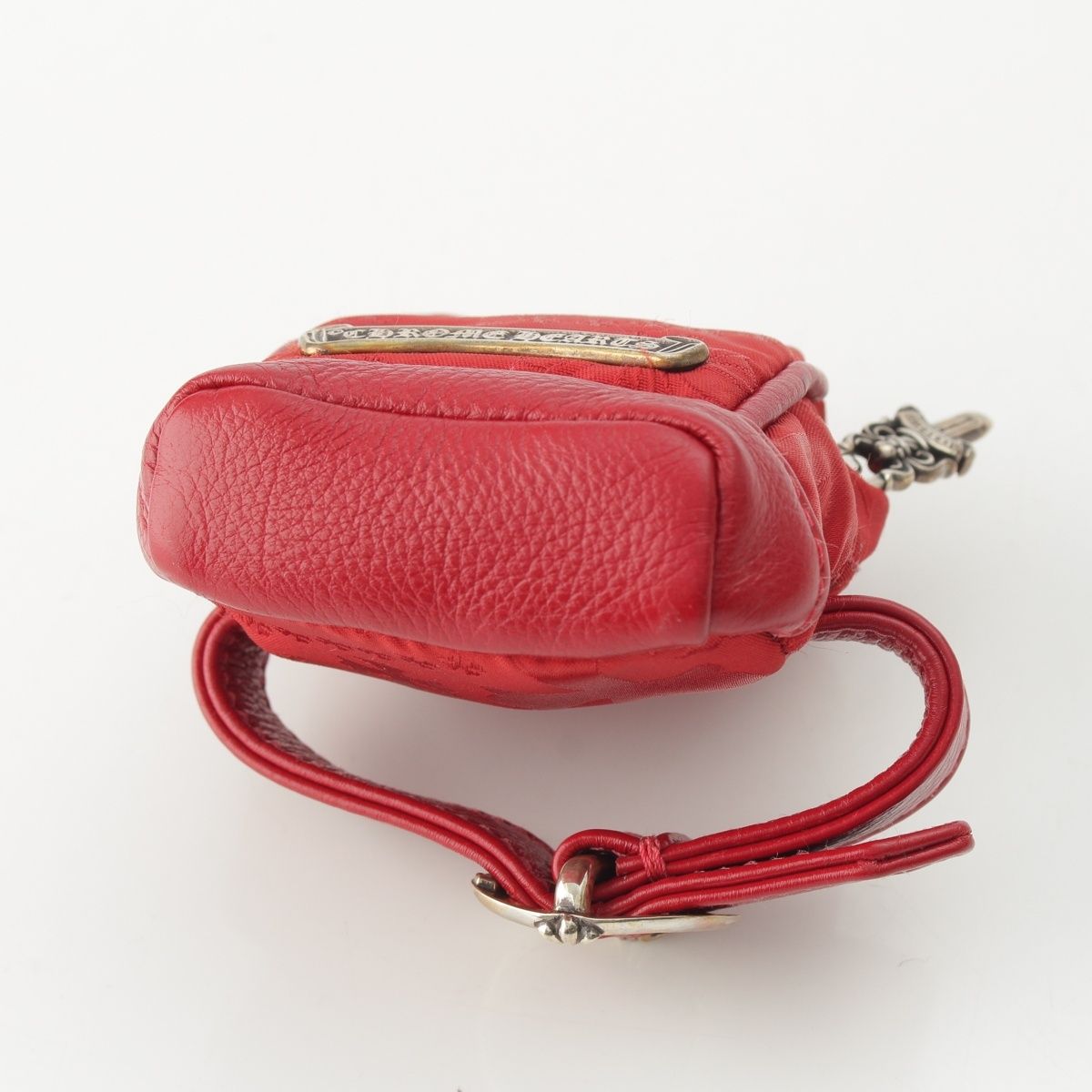 Chrome Hearts Nylon Leather Bag Wristhim Back Pack Logo Bracelet Red — view 5