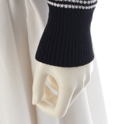 Chanel CC Logo Border Knit Long Sleeve Sweater Top Black White Pink 36 — view 6
