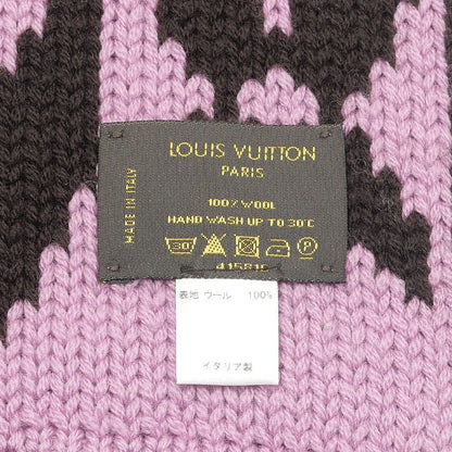 Louis Vuitton LV Echarpe Grand Floor Scarf Brown Pink Wool — view 2