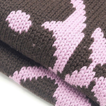 Louis Vuitton LV Echarpe Grand Floor Scarf Brown Pink Wool — view 3