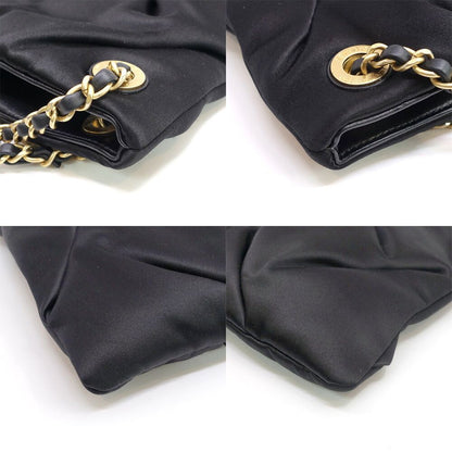 Chanel Large Pouch Satin BK GD Shoulder Bag — view 4